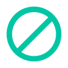 a green icon of a fire with a no icon.